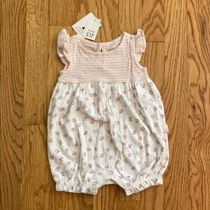 GAP Baby Pink and White Romper
